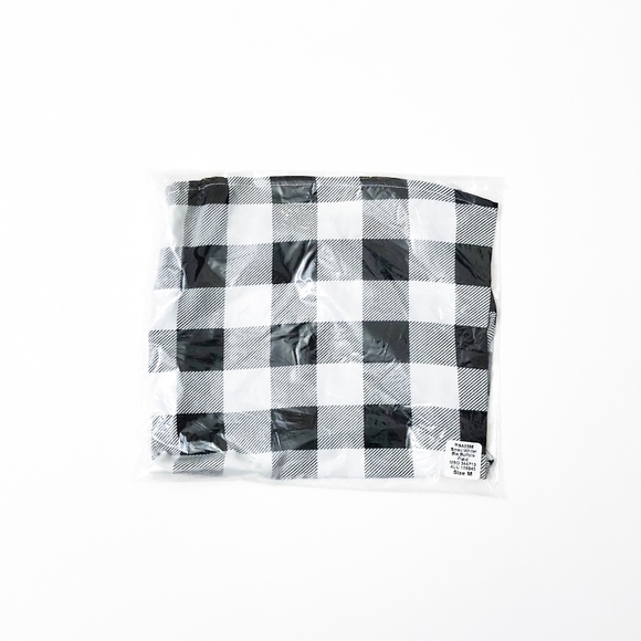 American Apparel Black and White Check Crop Top - Picture 5 of 8